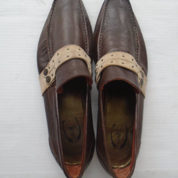Just Cavalli Men\'s Leather Pointed Toes Slip-On Loafers Size 9 (42) Brown main image 7